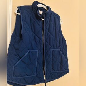 J.Crew Classic Navy Apparel Vest Quilted XL